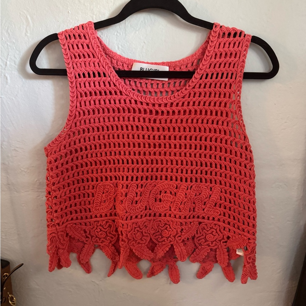 Blumarine bluegirl crochet crop top